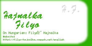 hajnalka filyo business card